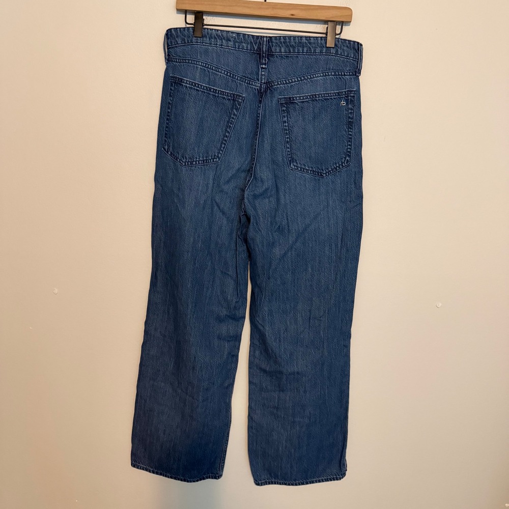 Rag & Bone Lori Jeans 28 Dark Wash Mid Rise Wide Leg Denim streetwear casual - Picture 5 of 7
